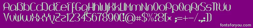 Wouliane Font – Green Fonts on Purple Background