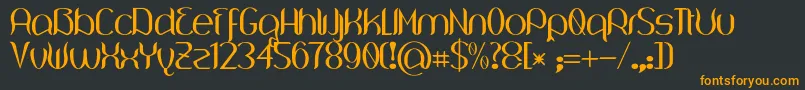 Wouliane Font – Orange Fonts on Black Background