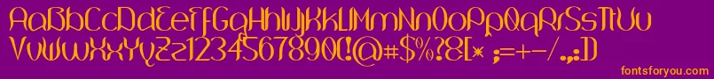 Wouliane Font – Orange Fonts on Purple Background