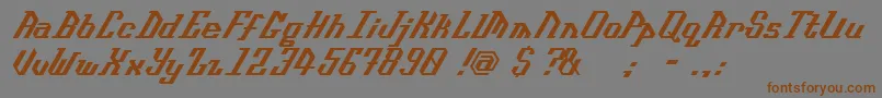 Isometype Font – Brown Fonts on Gray Background