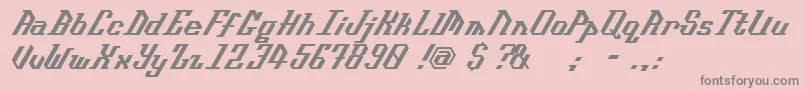 Isometype Font – Gray Fonts on Pink Background