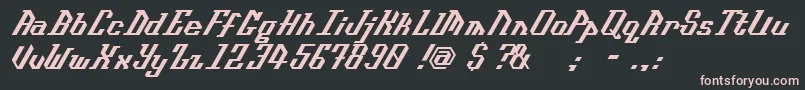Isometype Font – Pink Fonts on Black Background