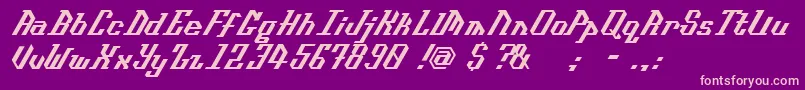Isometype Font – Pink Fonts on Purple Background