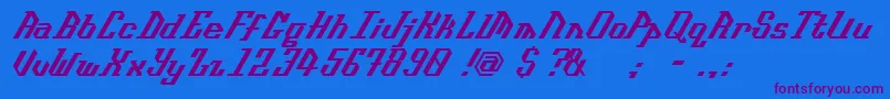 Шрифт Isometype – фиолетовые шрифты на синем фоне