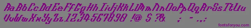 Isometype Font – Purple Fonts on Gray Background