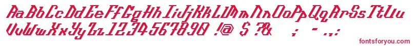 フォントIsometype – 赤い文字