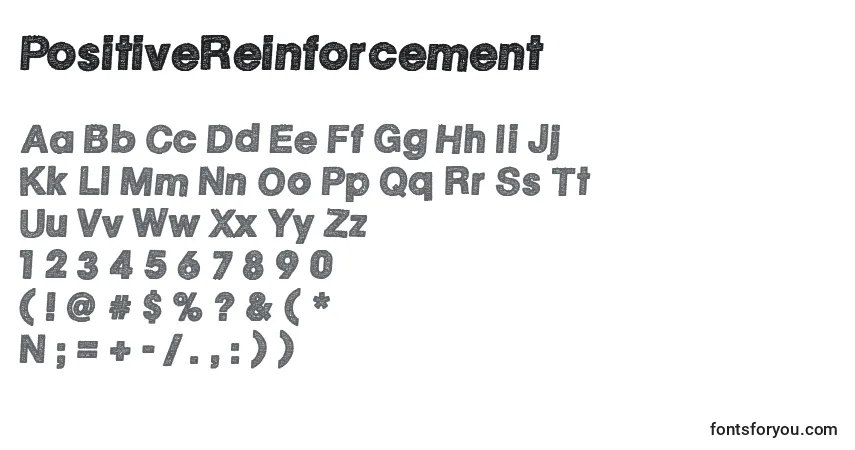 Schriftart PositiveReinforcement – Alphabet, Zahlen, spezielle Symbole