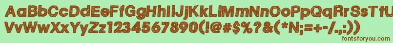 PositiveReinforcement Font – Brown Fonts on Green Background