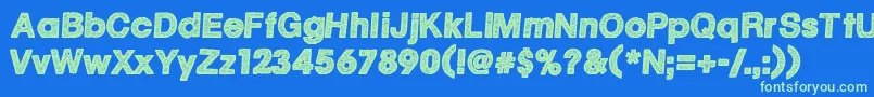 PositiveReinforcement Font – Green Fonts on Blue Background