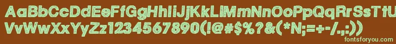 PositiveReinforcement Font – Green Fonts on Brown Background