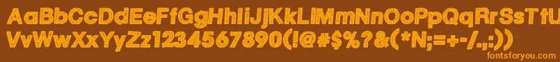 PositiveReinforcement Font – Orange Fonts on Brown Background
