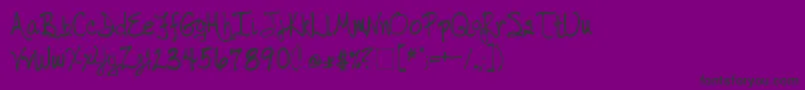 TaborHandwriting Font – Black Fonts on Purple Background