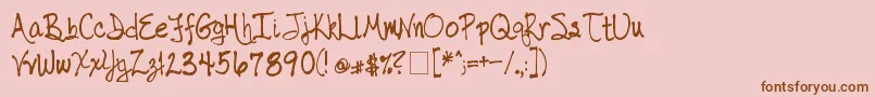 Más sobre la fuente TaborHandwriting fuente TaborHandwriting – Fuentes Marrones Sobre Fondo Rosa