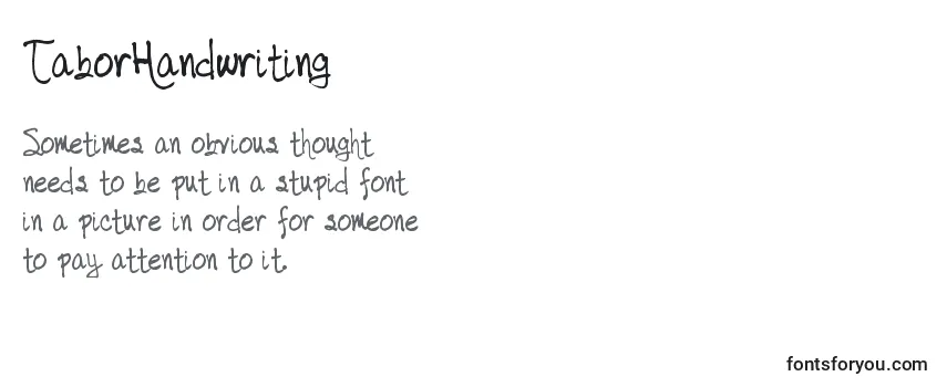 TaborHandwriting Font