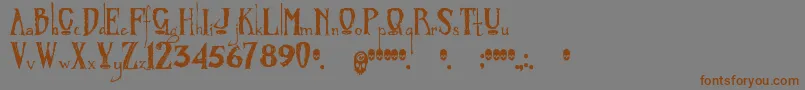 Zombified Font – Brown Fonts on Gray Background