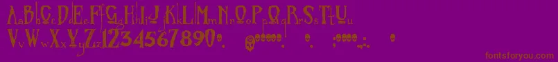 Zombified Font – Brown Fonts on Purple Background