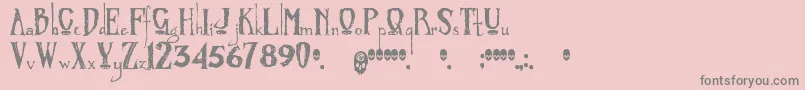 Zombified Font – Gray Fonts on Pink Background