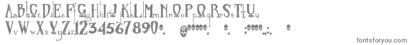 Zombified-Schriftart – Graue Schriften auf weißem Hintergrund