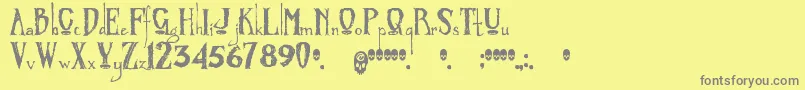 Zombified Font – Gray Fonts on Yellow Background