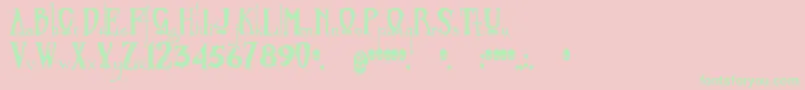 Zombified Font – Green Fonts on Pink Background