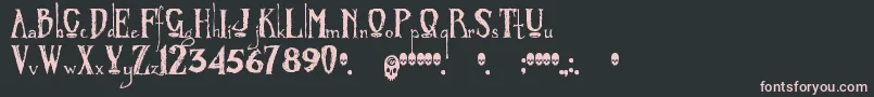 Zombified Font – Pink Fonts on Black Background