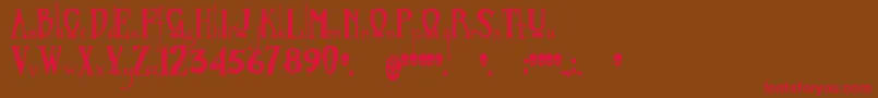 Zombified Font – Red Fonts on Brown Background