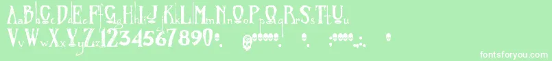 Zombified Font – White Fonts on Green Background