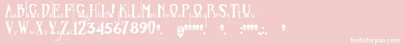 Zombified Font – White Fonts on Pink Background