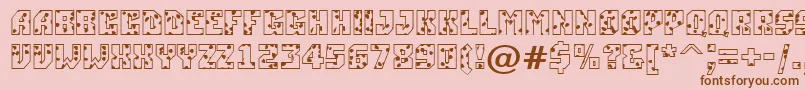 Police ASimplerspot – polices brunes sur fond rose