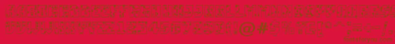 ASimplerspot Font – Brown Fonts on Red Background