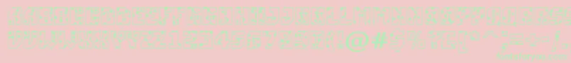ASimplerspot-Schriftart – Grüne Schriften auf rosa Hintergrund
