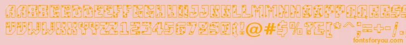 ASimplerspot Font – Orange Fonts on Pink Background