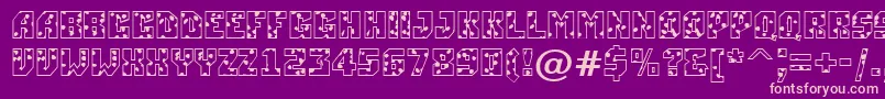 ASimplerspot Font – Pink Fonts on Purple Background