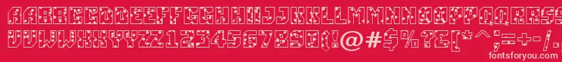 Czcionka ASimplerspot – różowe czcionki na czerwonym tle