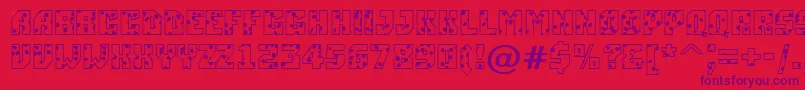ASimplerspot Font – Purple Fonts on Red Background