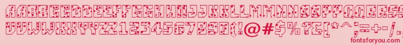 ASimplerspot-Schriftart – Rote Schriften auf rosa Hintergrund