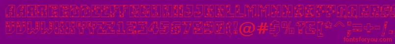 ASimplerspot Font – Red Fonts on Purple Background