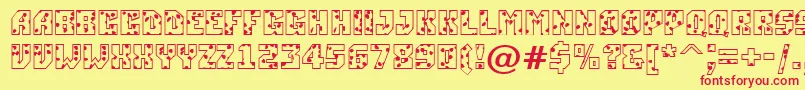 ASimplerspot Font – Red Fonts on Yellow Background