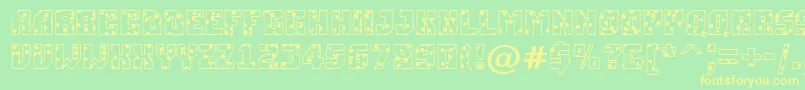 ASimplerspot Font – Yellow Fonts on Green Background