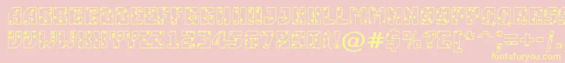 ASimplerspot-Schriftart – Gelbe Schriften auf rosa Hintergrund