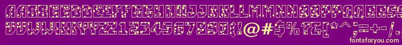 ASimplerspot Font – Yellow Fonts on Purple Background