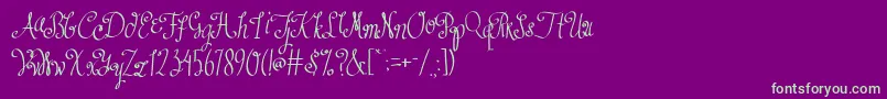 AustieBostDustIntoDiamonds Font – Green Fonts on Purple Background