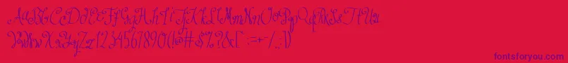 AustieBostDustIntoDiamonds Font – Purple Fonts on Red Background