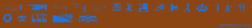 Шрифт Decodingbats1 – синие шрифты на коричневом фоне