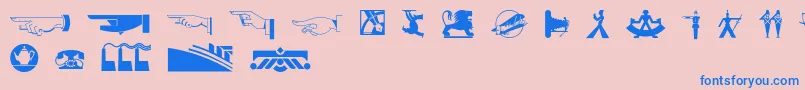 Decodingbats1 Font – Blue Fonts on Pink Background