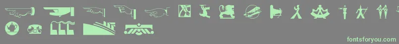 Decodingbats1 Font – Green Fonts on Gray Background