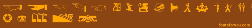 Decodingbats1 Font – Orange Fonts on Brown Background