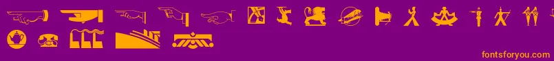 Decodingbats1 Font – Orange Fonts on Purple Background