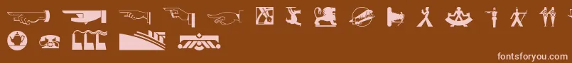 Шрифт Decodingbats1 – розовые шрифты на коричневом фоне