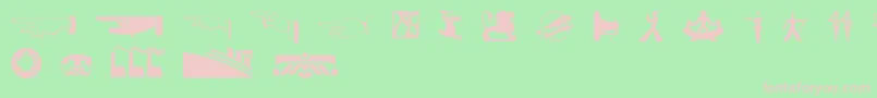 Fonte Decodingbats1 – fontes rosa em um fundo verde
